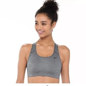 NWT Nike swoosh bra in heather gray size large
